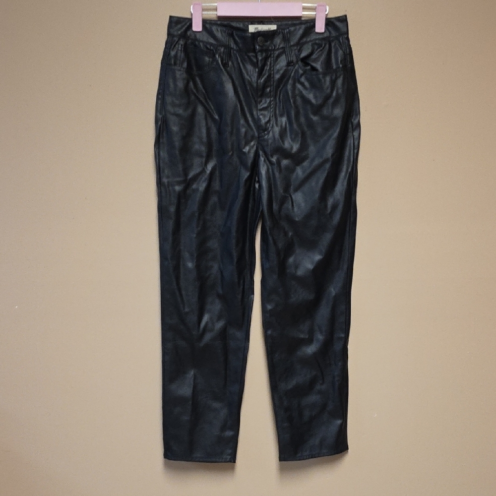 Madewell Black Leather Look Pants